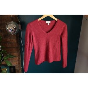 Charter Club Sweater 2 ply Women Small Pink 100% Cashmere Pullover Long Sleeve